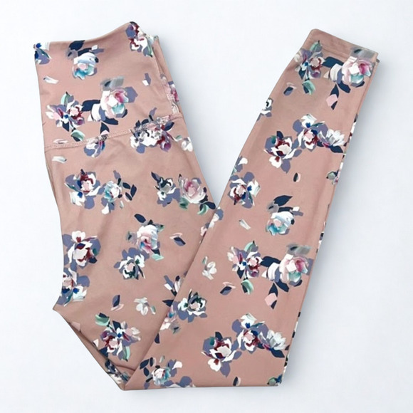 Beyond Yoga Olympus High Rise Impressionist Floral Blush Legging Activewear L - Picture 10 of 16